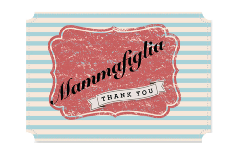 Mammafiglia logo concept on a warm neutral background